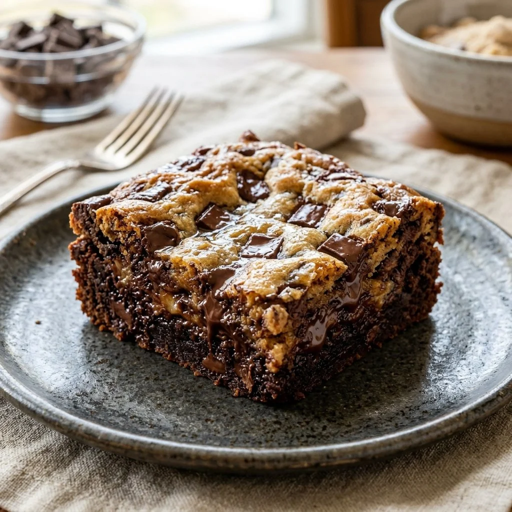 Delicious brookies combining brownies and cookies in one scrumptious treat