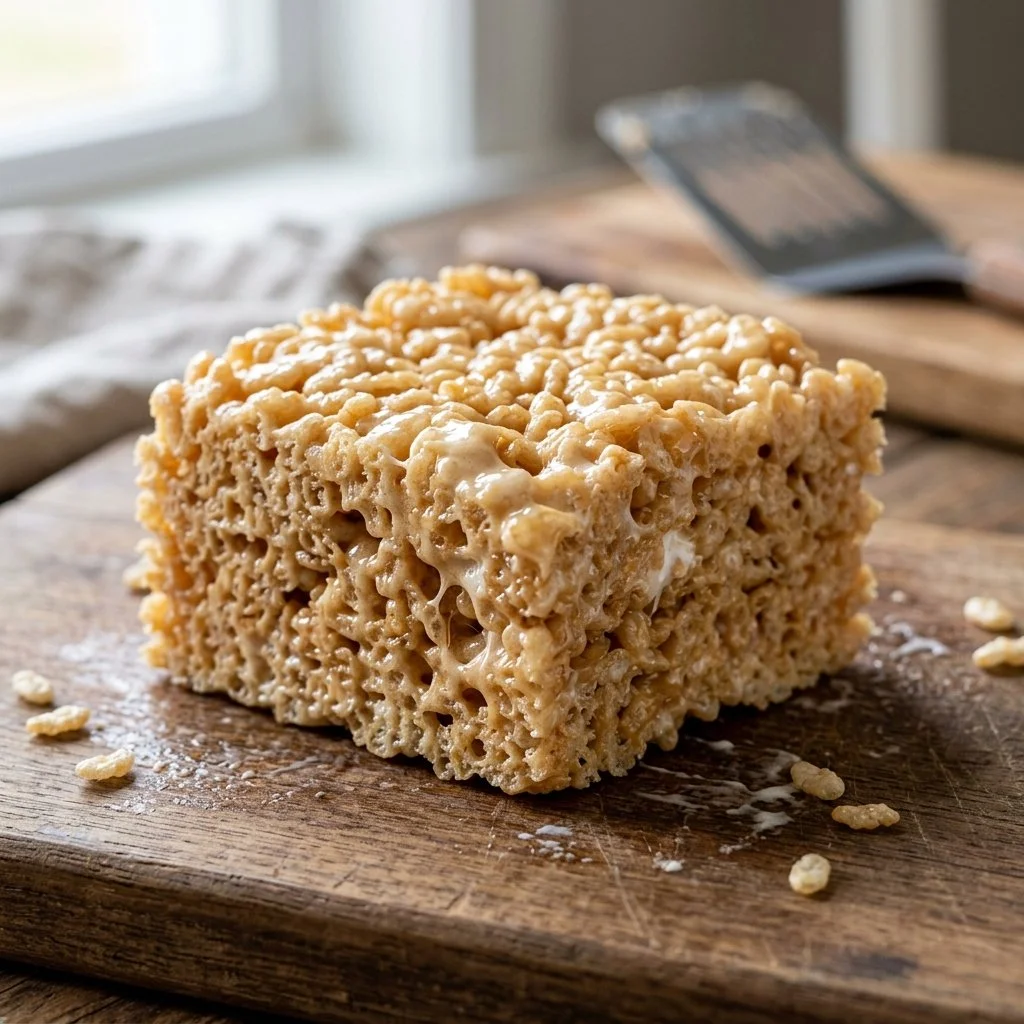 Delicious homemade Rice Krispie Treats arranged on a plate